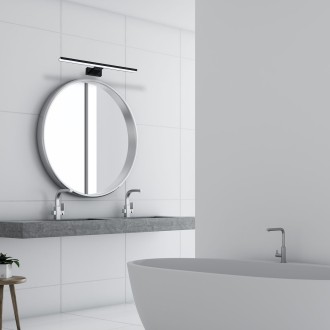 Nástenné kúpeľňové LED svietidlo SHINE BLACK 13,8 W, 4000K, 966lm, 60cm, IP44, čierna