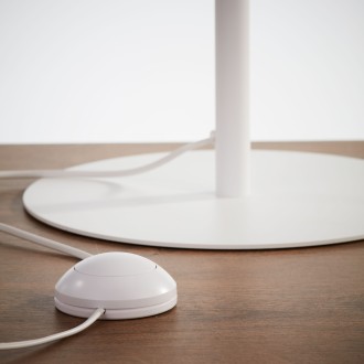 TK Lighting 5241 - Textilná lampa Linobianco 1xE27, Ø500, biela/prírodná