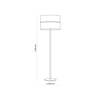 TK Lighting 5241 - Textilná lampa Linobianco 1xE27, Ø500, biela/prírodná