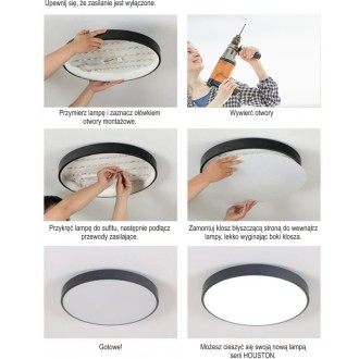 Idea led ID-4711 - Stropné LED svietidlo HOUSTON 24W, 4000K, 2160lm, Ø300, biela