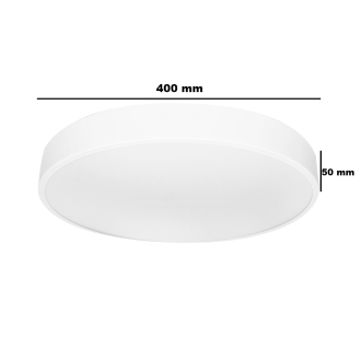 Idea led ID-4712 - Stropné LED svietidlo HOUSTON 36W, 4000K, 3240lm, Ø400, biela