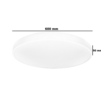 Idea led ID-4714 - Stropné LED svietidlo HOUSTON 60W, 4000K, 5400lm, Ø600, biela