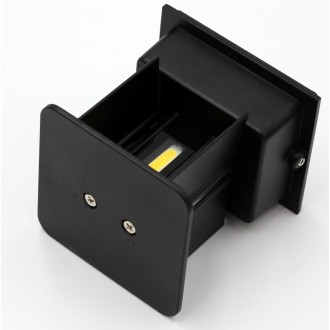Idea led ID-8008 - Vonkajšie nástenné LED svietidlo LEO 2x3W, 4000K, 490lm, IP54, čierna