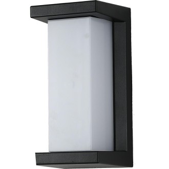 Idea led ID-8004 - Vonkajšie nástenné svietidlo HYDRA 1xE27, IP54, čierna/mliečna