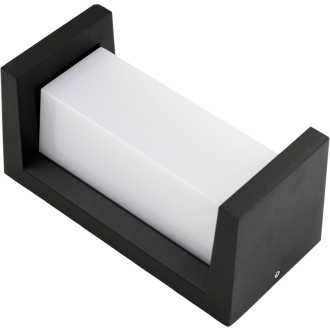 Idea led ID-8004 - Vonkajšie nástenné svietidlo HYDRA 1xE27, IP54, čierna/mliečna