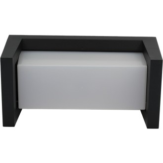 Idea led ID-8004 - Vonkajšie nástenné svietidlo HYDRA 1xE27, IP54, čierna/mliečna