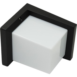 Idea led ID-8010 - Vonkajšie nástenné svítidlo TAURUS 1xE27, IP54, čierna/mliečna