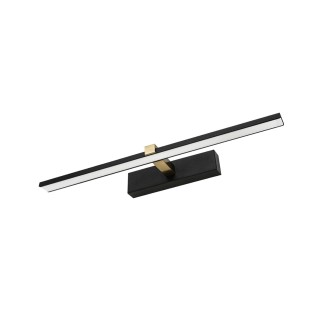 Idea led ID-9035 - Nástenné kúpeľňové LED svietidlo VENUS 8W, 4200K, 580lm, IP44, 40cm, čierna/zlatá