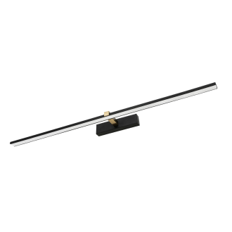 Idea led ID-9037 - Nástenné kúpeľňové LED svietidlo VENUS 18W, 4200K, 1100lm, IP44, 90cm, čierna/zlatá