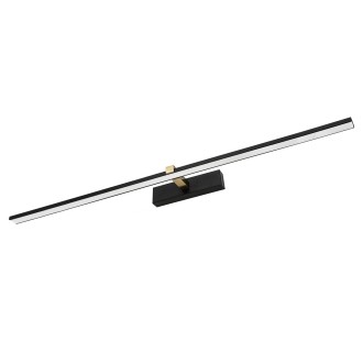Idea led ID-9038 - Nástenné kúpeľňové LED svietidlo VENUS 24W, 4200K, 1640lm, IP44, 120cm, čierna/zlatá