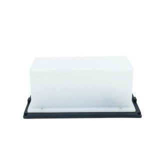 Idea led ID-8014-CZ - Vonkajšie nástenné svietidlo CETUS 1xE27, IP54, čierna/mliečna + senzor