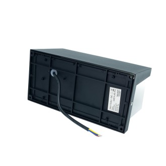 Idea led ID-8014-CZ - Vonkajšie nástenné svietidlo CETUS 1xE27, IP54, čierna/mliečna + senzor
