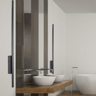 Idea led ID-9071 - Vonkajšie nástenné LED svietidlo LUNA CCT 12W, 3000/4000/6000K, 780lm, IP54, 90cm, čierna
