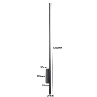 Idea led ID-9072 - Vonkajšie nástenné LED svietidlo LUNA CCT 18W, 3000/4000/6000K, 1170lm, IP54, 120cm, čierna