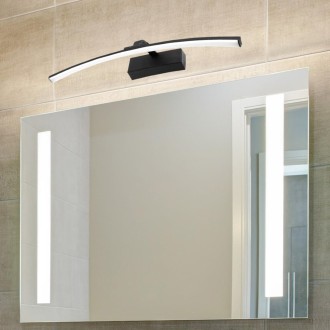 Idea led ID-9057 - Kúpeľňové LED svietidlo TERRA 12W, 4200K, 840lm, IP44, 50cm, čierna