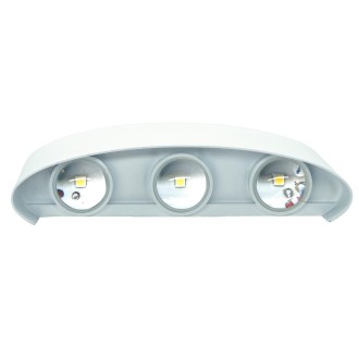 Idea led ID-8020 - Vonkajšie nástenné LED svietidlo PICTO 6x1W, 4000K, 660lm, IP54, biela