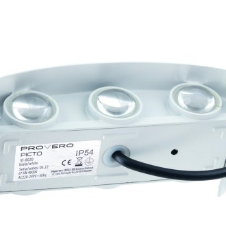 Idea led ID-8020 - Vonkajšie nástenné LED svietidlo PICTO 6x1W, 4000K, 660lm, IP54, biela