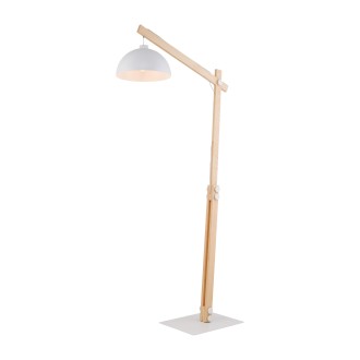 TK Lighting 5592 - Stojacia lampa Oslo 1xE27, biela/borovica