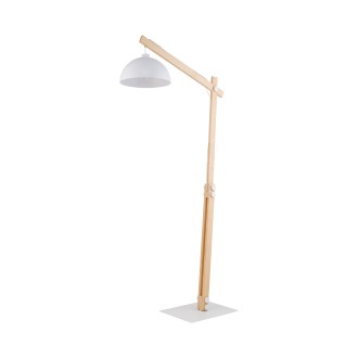 TK Lighting 5592 - Stojacia lampa Oslo 1xE27, biela/borovica