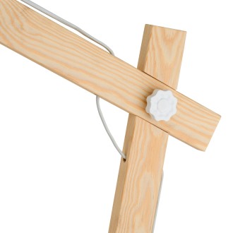 TK Lighting 5592 - Stojacia lampa Oslo 1xE27, biela/borovica