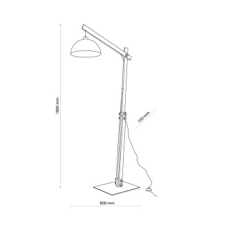 TK Lighting 5592 - Stojacia lampa Oslo 1xE27, biela/borovica