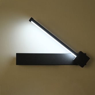 Idea led ID-9076 - Nástenné LED svietidlo MOON L CCT 6W, 3000/4000/6000K, 580lm, čierna