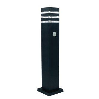 Idea led ID-8019-CZ - Vonkajšie stojanové svietidlo SAGITTA 1xE27, IP54, 60cm, čierna + senzor
