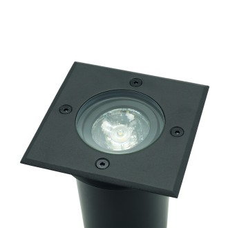 Idea led ID-8042 – Vonkajšie zapustené svietidlo do zeme ERIDA 1xGU10, IK09, IP67, 110x110, čierna