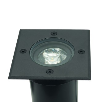 Idea led ID-8042 – Vonkajšie zapustené svietidlo do zeme ERIDA 1xGU10, IK09, IP67, 110x110, čierna