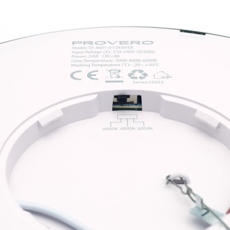 Idea led ID-4601-01 - Stropné LED svietidlo DENVER 24W, 3000/4000/6000K, 2570lm, IP20, Ø290, čierna