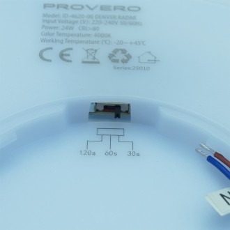 Idea led ID-4620-00 - Stropné LED svietidlo DENVER 24W, 4000K, 2570lm, IP20, Ø290, biela + senzor