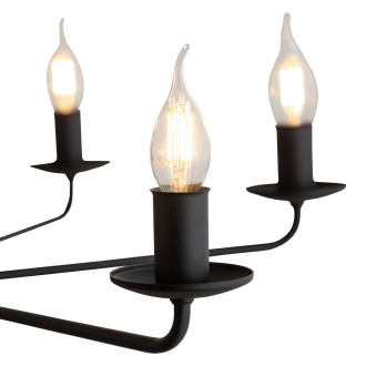 TK Lighting 4612 - Klasický luster Limal 5xE14, čierna