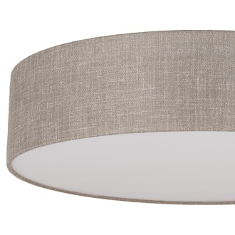 TK Lighting 5638 - Stropné textilné svietidlo Rondo 6xE27, Ø780, biela/ľan
