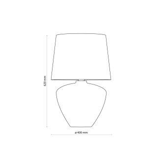 TK Lighting 5248 - Stolová lampička Fiord 1xE27, Ø400, biela