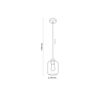 TK Lighting 6696 - Luster Marco 1xE27, Ø140, kov/sklo, zelená/zlatá/čierna