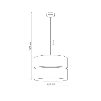TK Lighting 5772 - Textilný luster Eco 1xE27, Ø380, béžová/ľan/borovica