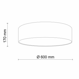 TK Lighting 4660 - Stropné textilné svietidlo Earth 4xE27, Ø600, zelená