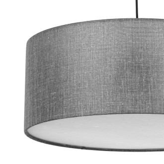 TK Lighting 4654 - Textilný luster Earth 3xE27, Ø500, grafit