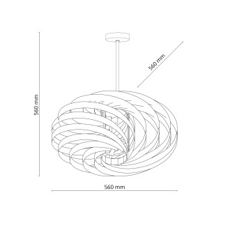 TK Lighting 6125 - Dizajnový luster MONTOYA BLACK 4xE27, Ø560, čierna
