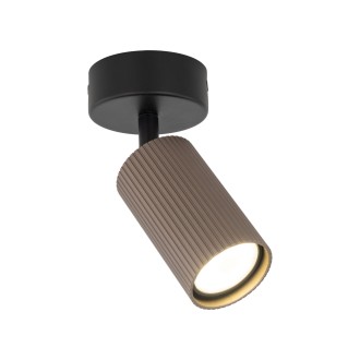 TK Lighting 16146 - Bodové svietidlo TUNE BROWN 1xGU10, Ø150, čierna/hnedá