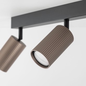 TK Lighting 16148 - Bodové svietidlo TUNE BROWN 3xGU10, čierna/hnedá