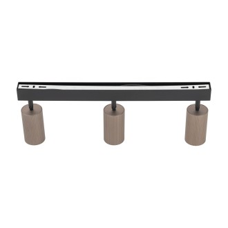 TK Lighting 16148 - Bodové svietidlo TUNE BROWN 3xGU10, čierna/hnedá