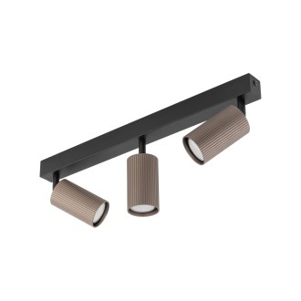 TK Lighting 16148 - Bodové svietidlo TUNE BROWN 3xGU10, čierna/hnedá