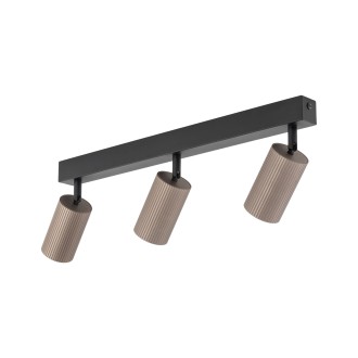 TK Lighting 16148 - Bodové svietidlo TUNE BROWN 3xGU10, čierna/hnedá