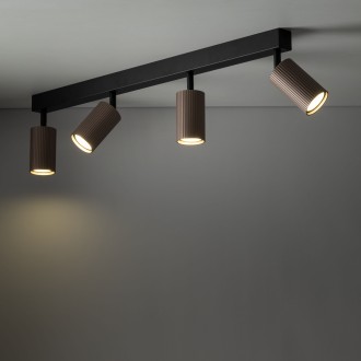 TK Lighting 16149 - Bodové svietidlo TUNE BROWN 4xGU10, čierna/hnedá