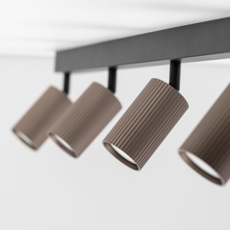 TK Lighting 16149 - Bodové svietidlo TUNE BROWN 4xGU10, čierna/hnedá