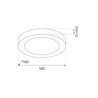 Stropné LED svietidlo Evora White Round 6W, 3000/4000/6000K, 420lm, Ø140, biela