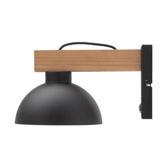 TK Lighting 4961 - Nástenné drevené svietidlo Oslo black 1xE27, čierna/drevo