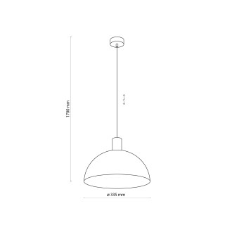 TK Lighting 3254 - Drevený luster Oslo black dark 1xE27, Ø335mm, čierna/drevo