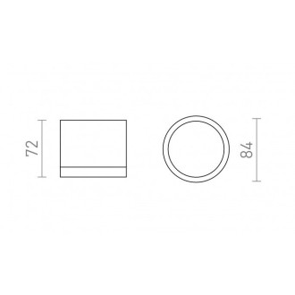 Rendl R14222 - Stropné svietidlo MEMA 1xGX53, Ø84, čierna/satinovaný akryl